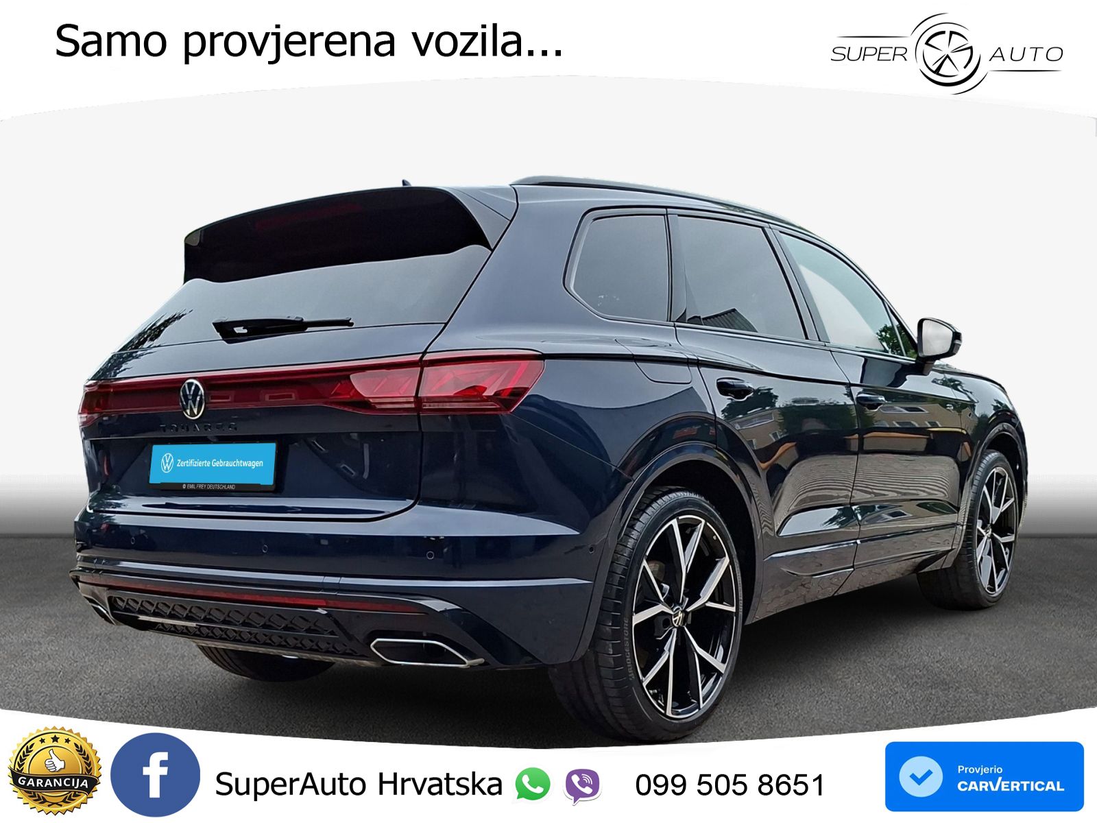 Volkswagen Touareg 3.0 V6 TDI (286 KS) 4MOTION Tiptronic ZRAČNI+ACC+GR SJED+KAM+PANO