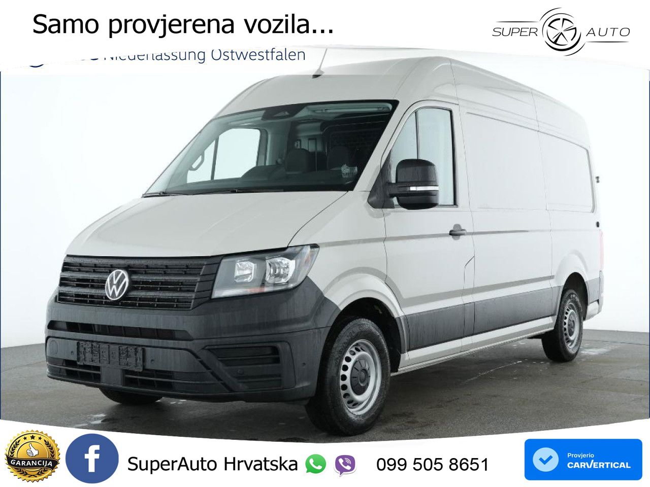 Volkswagen Crafter Kasten mittel AHK Park Assist Rear View 140 KS