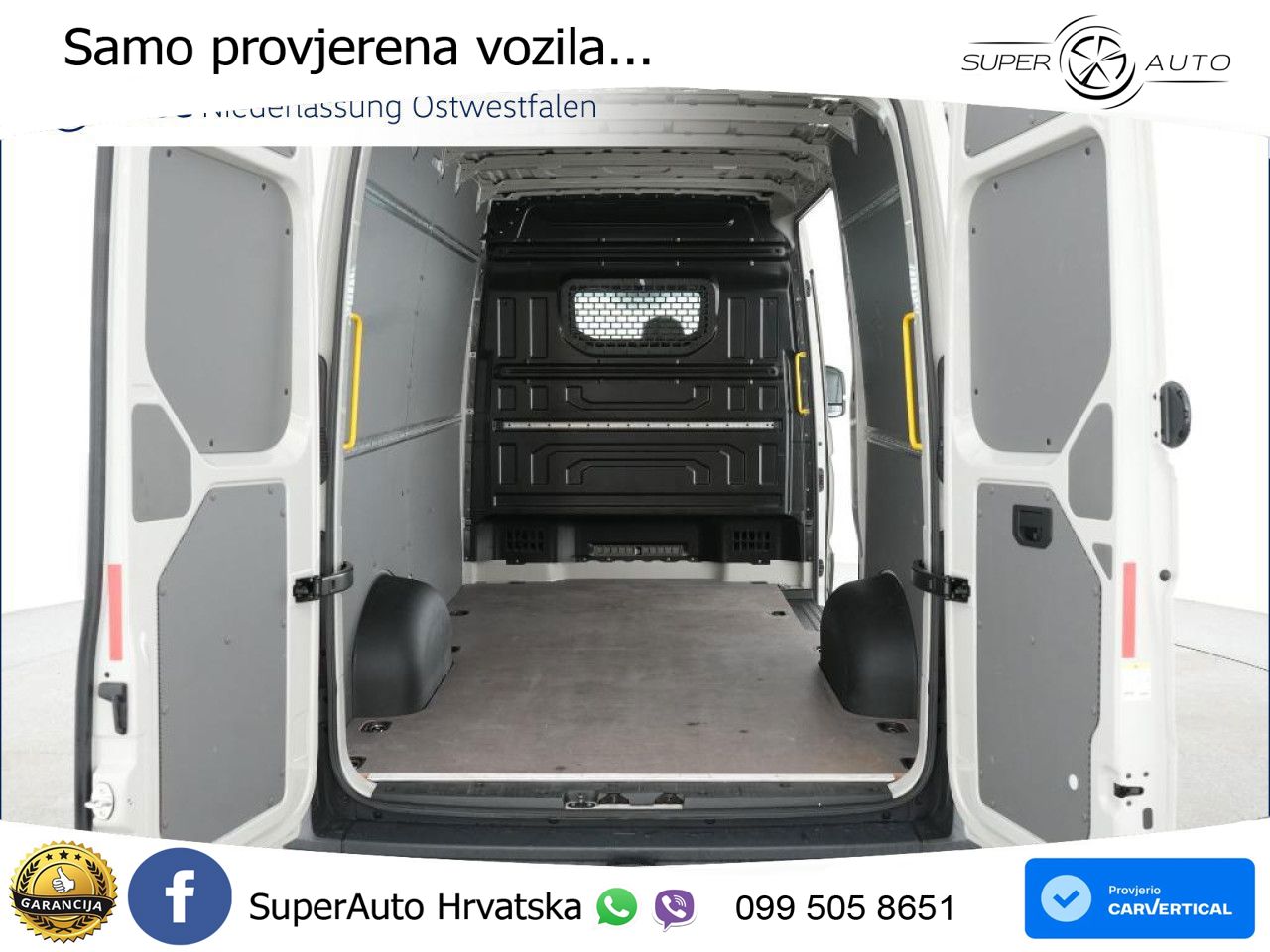 Volkswagen Crafter Kasten mittel AHK Park Assist Rear View 140 KS