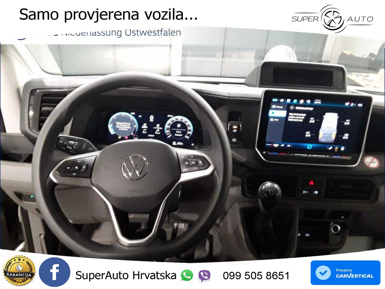 Volkswagen Crafter Kasten mittel AHK Park Assist Rear View 140 KS