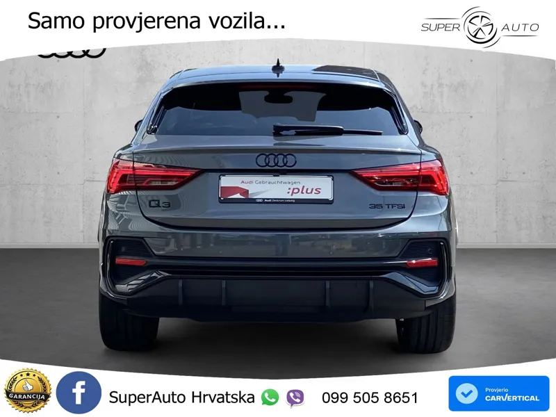 Audi Q3 Sportback 35 TFSI (150 KS) S tronic S line LED+GR SJED+ACC