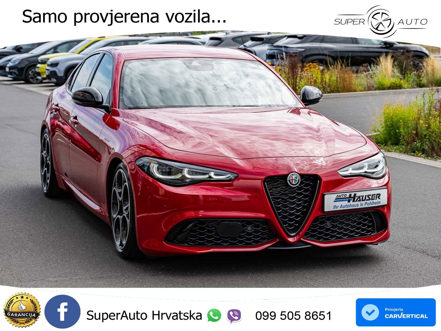 Alfa Romeo Giulia 2.0 Turbo (280 KS) Q4 Automatic LED+GR SJED+ACC