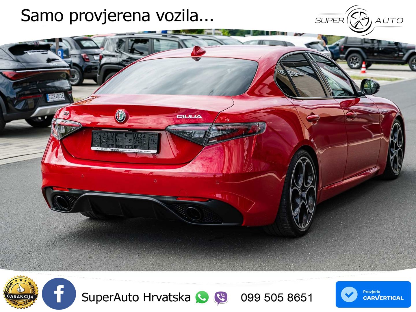 Alfa Romeo Giulia 2.0 Turbo (280 KS) Q4 Automatic LED+GR SJED+ACC