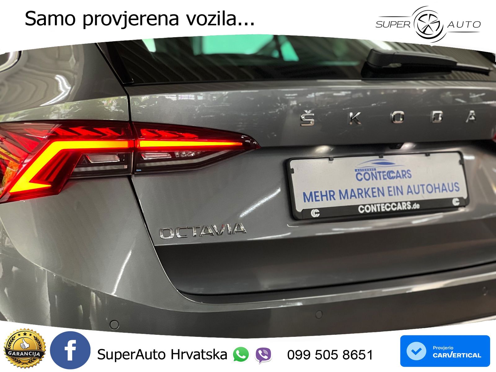 Škoda Octavia Combi 2.0 TDI (150 KS) DSG LED+GR SJED+ACC