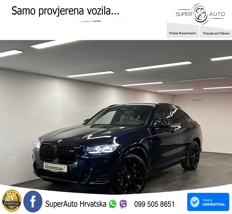 BMW X4 M40d (340 KS) xDrive Steptronic ACC+HEAD+4xGR SJED+360+PANO