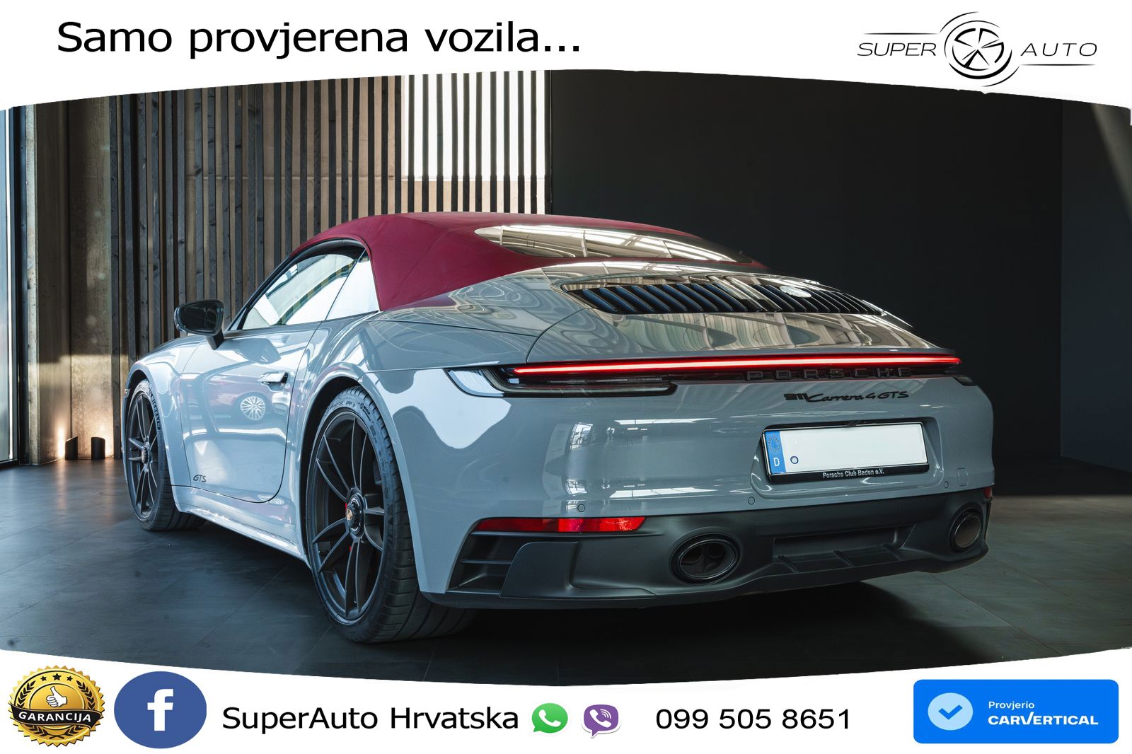 Porsche 911 Carrera 4 GTS Cabriolet 3.0 (480 KS) PDK LED+GR SJED+ACC
