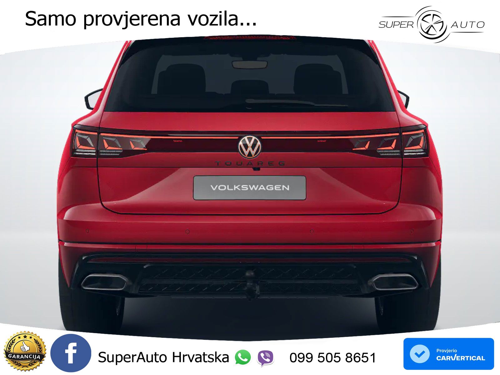Volkswagen Touareg 3.0 V6 TDI (286 KS) 4MOTION Tiptronic R-Line ZRAČNI+ACC+4xGR SJED+KAM