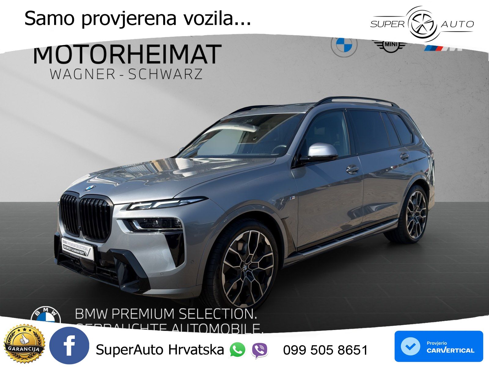 BMW X7 40d (352 KS) xDrive Steptronic ZRAČNI+ACC+GR SJED+KAM+PANO