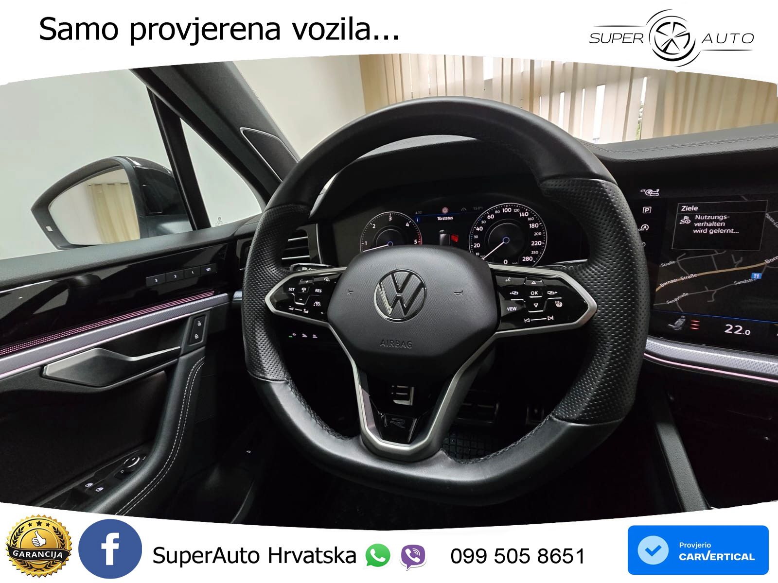 Volkswagen Touareg 3.0 V6 TDI (286 KS) 4MOTION Tiptronic R-Line ZRAČNI+ACC+GR SJED+KAM+PANO