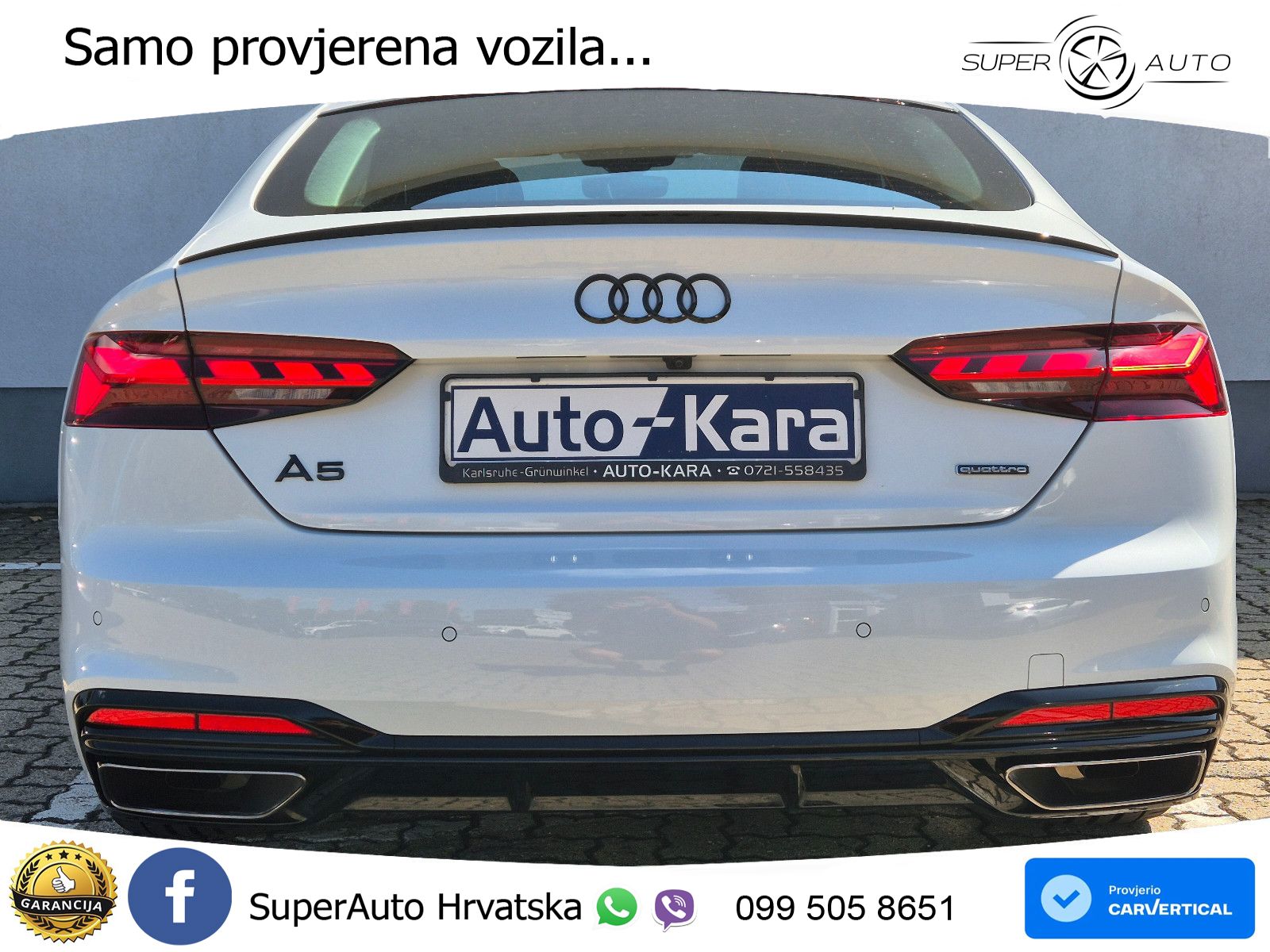 Audi A5 Sportback 45 TFSI (265 KS) quattro S tronic S line LED+GR SJED+ACC