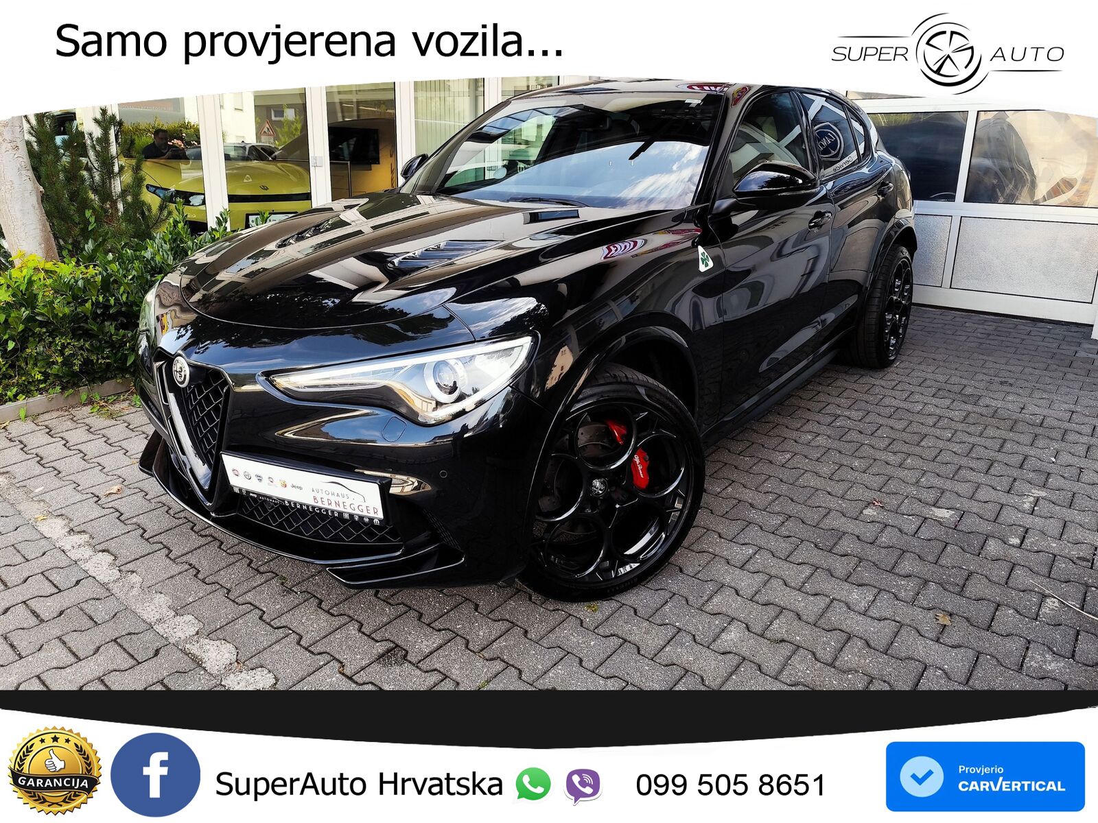 Alfa Romeo Stelvio Quadrifoglio 2.9 V6 Bi-Turbo (520 KS) Q4 Automatic LED+GR SJED+ACC