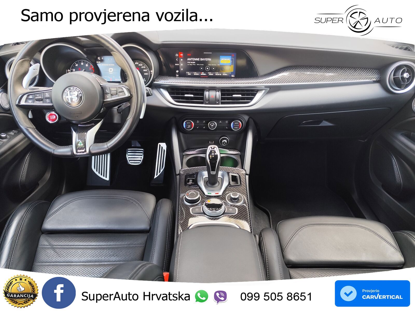 Alfa Romeo Stelvio Quadrifoglio 2.9 V6 Bi-Turbo (520 KS) Q4 Automatic LED+GR SJED+ACC