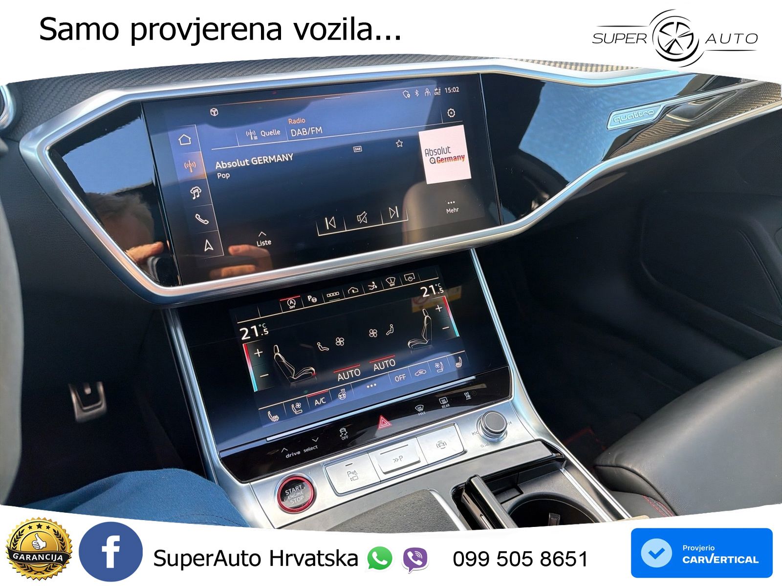 Audi RS7 4.0 TFSI V8 (600 KS) quattro tiptronic MATRIX+GR SJED+KAM