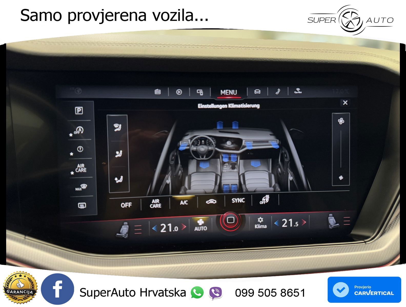 Volkswagen Touareg 3.0 V6 TDI (286 KS) 4MOTION Tiptronic R-Line ZRAČNI+ACC+GR SJED+KAM+PANO