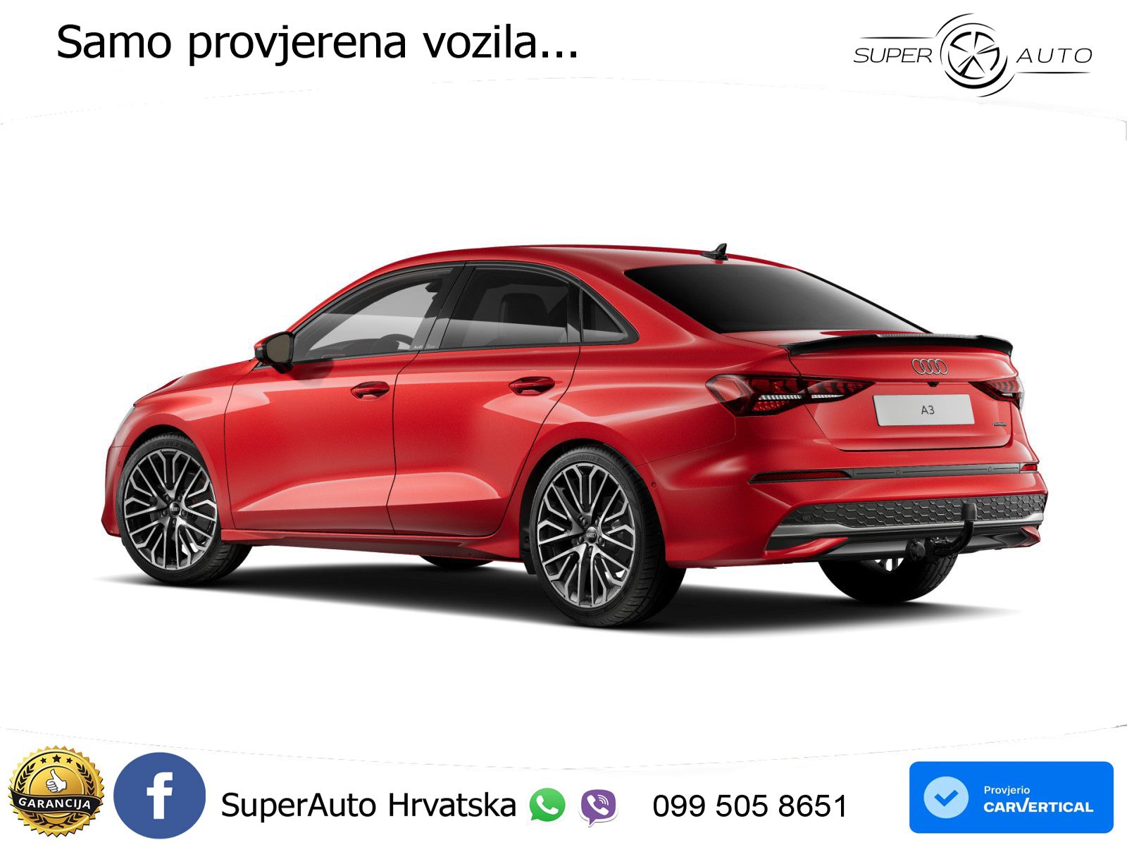 Audi A3 Limuzina 40 TFSI (204 KS) quattro S tronic S line LED+GR SJED+ACC