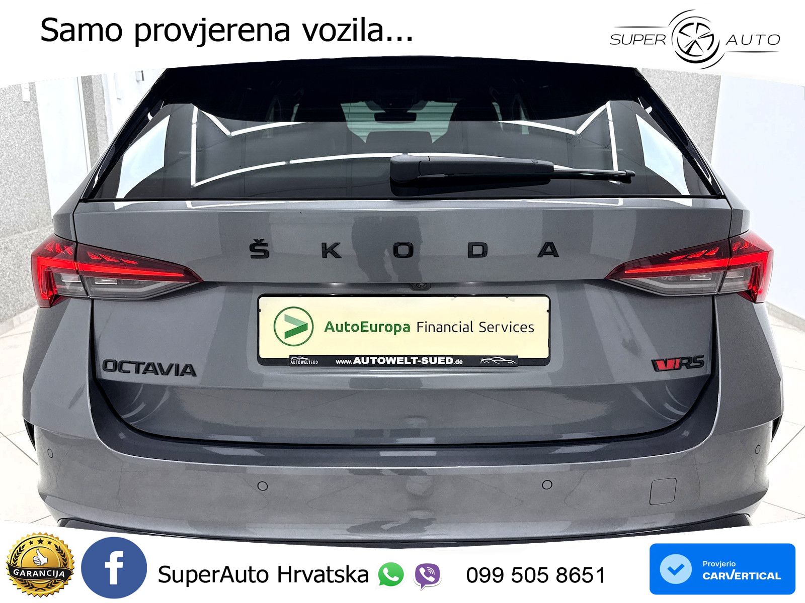 Škoda Octavia Combi RS 2.0 TDI (200 KS) DSG LED+GR SJED+ACC