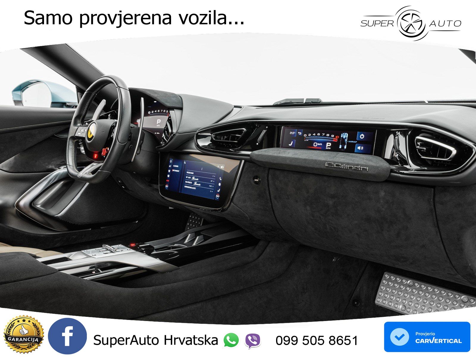 Ferrari 12Cilindri Spider 6.5 V12 (830 KS) F1 DCT ACC+GR SJED+360+PANO
