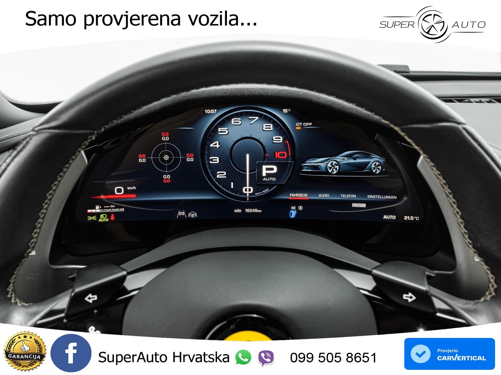 Ferrari 12Cilindri Spider 6.5 V12 (830 KS) F1 DCT ACC+GR SJED+360+PANO