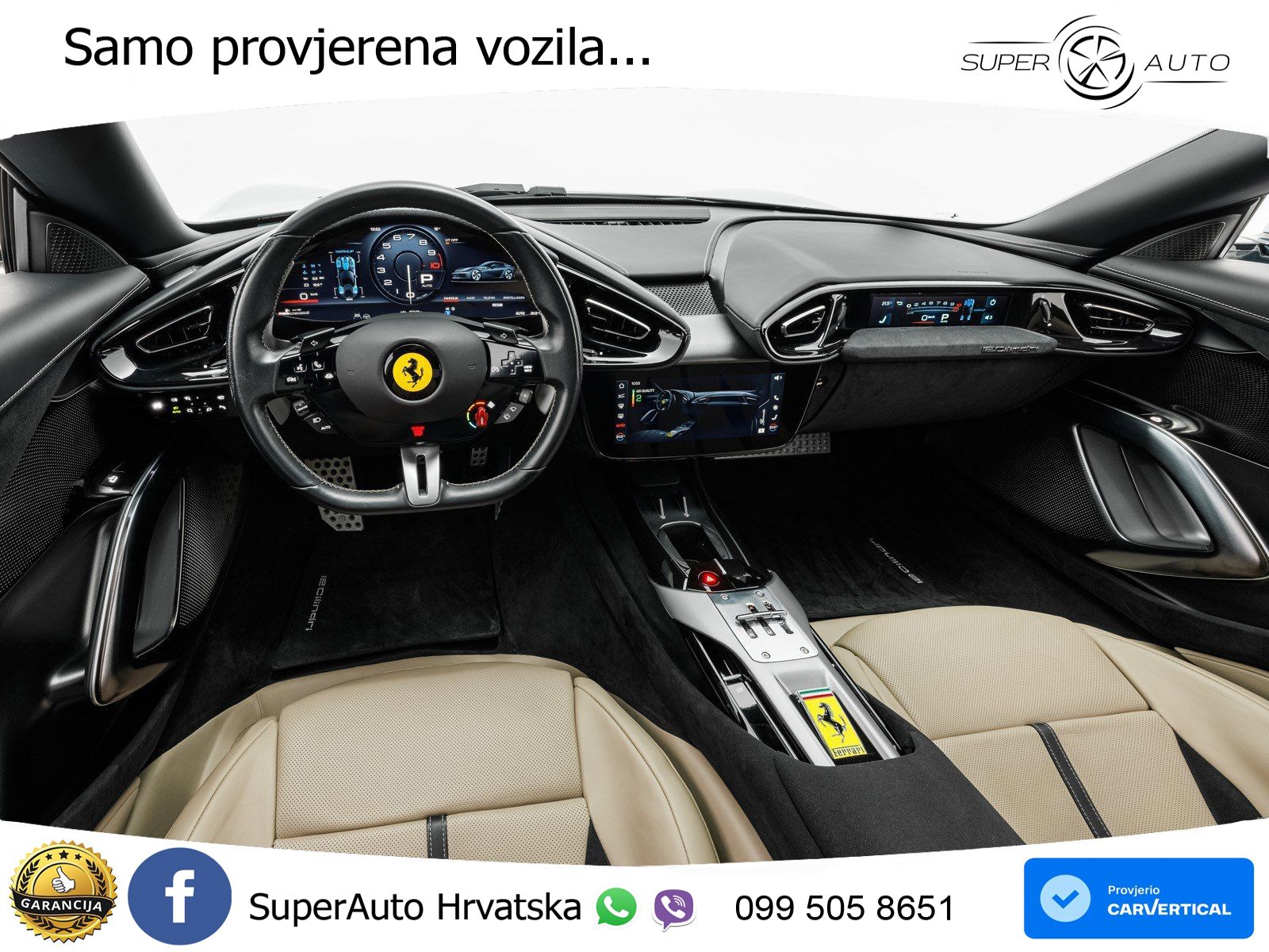Ferrari 12Cilindri Spider 6.5 V12 (830 KS) F1 DCT ACC+GR SJED+360+PANO