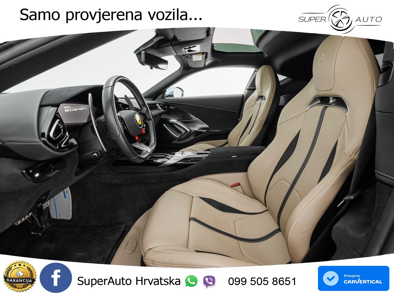 Ferrari 12Cilindri Spider 6.5 V12 (830 KS) F1 DCT ACC+GR SJED+360+PANO