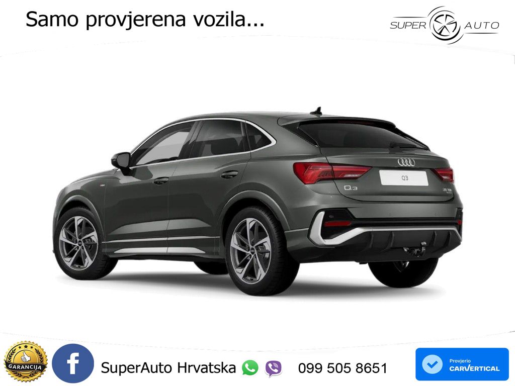 Audi Q3 Sportback 35 TDI (150 KS) quattro S tronic S line LED+GR SJED+ACC