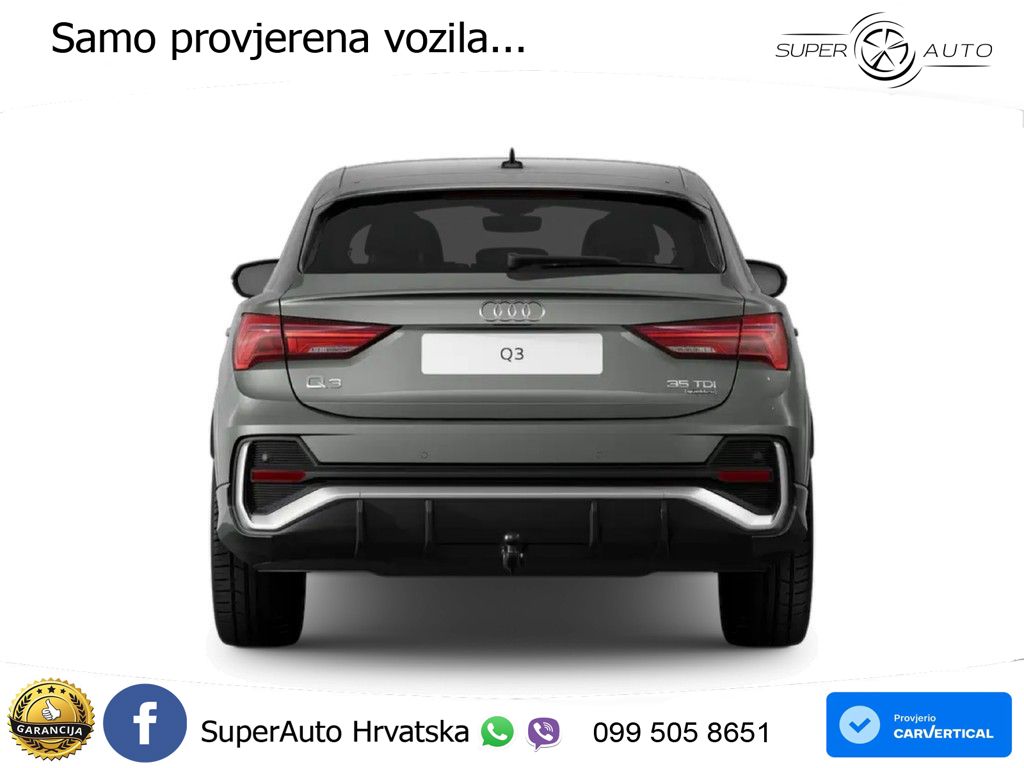Audi Q3 Sportback 35 TDI (150 KS) quattro S tronic S line LED+GR SJED+ACC