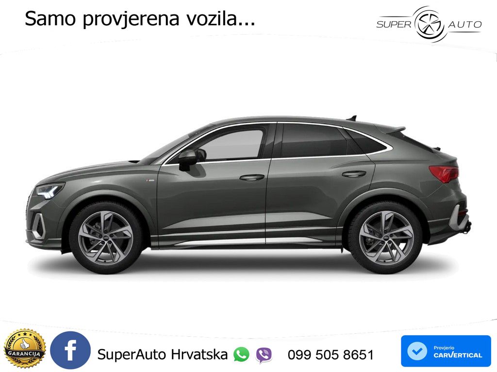 Audi Q3 Sportback 35 TDI (150 KS) quattro S tronic S line LED+GR SJED+ACC