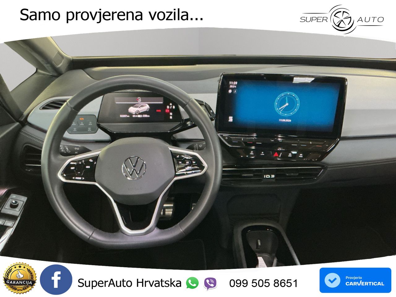 Volkswagen ID.3 Pro 62 kWh (204 KS) LED+GR SJED+ACC
