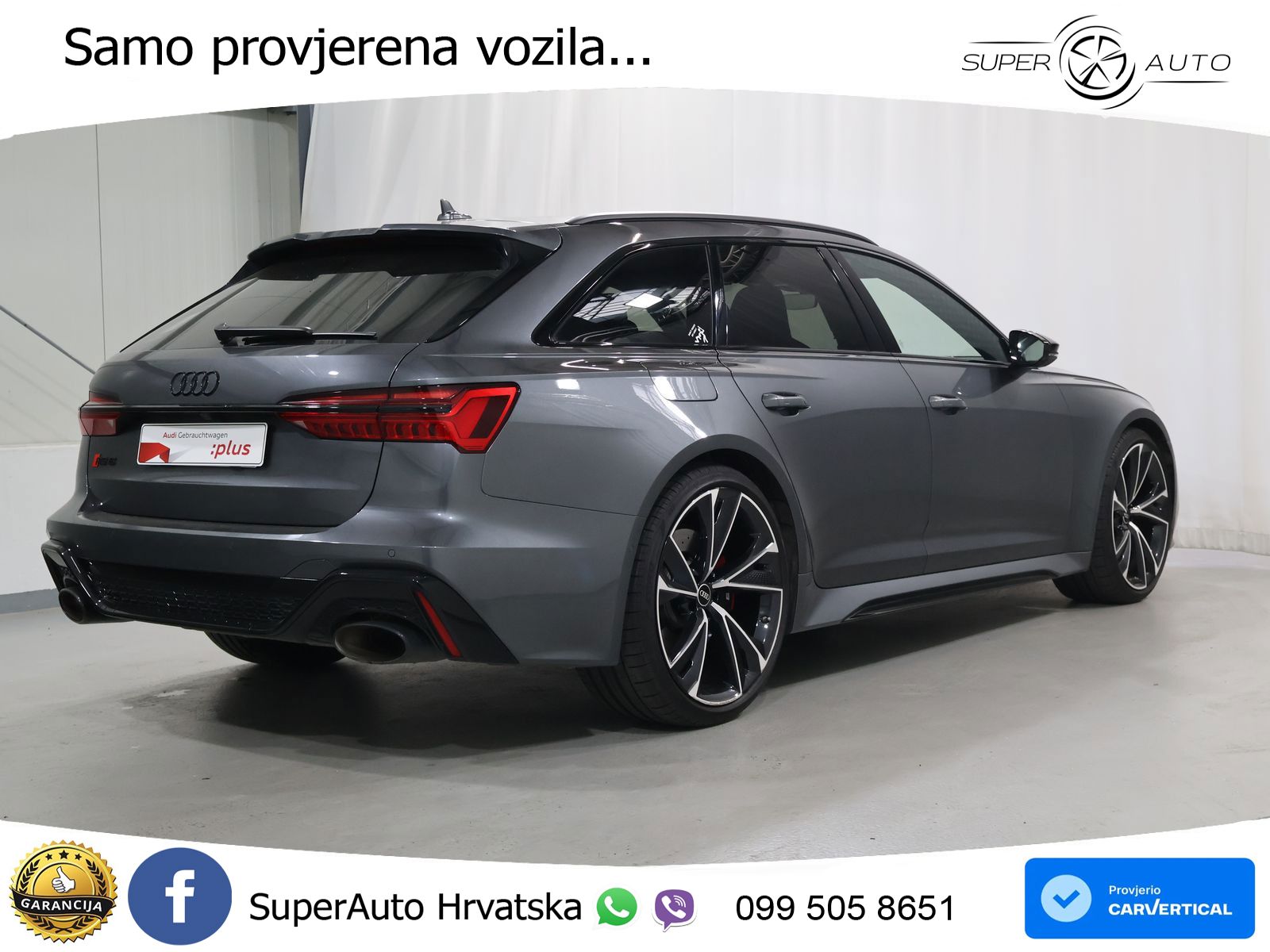 Audi RS6 Avant 4.0 TFSI V8 (600 KS) quattro Tiptronic ZRAČNI+ACC+GR SJED+KAM+PANO