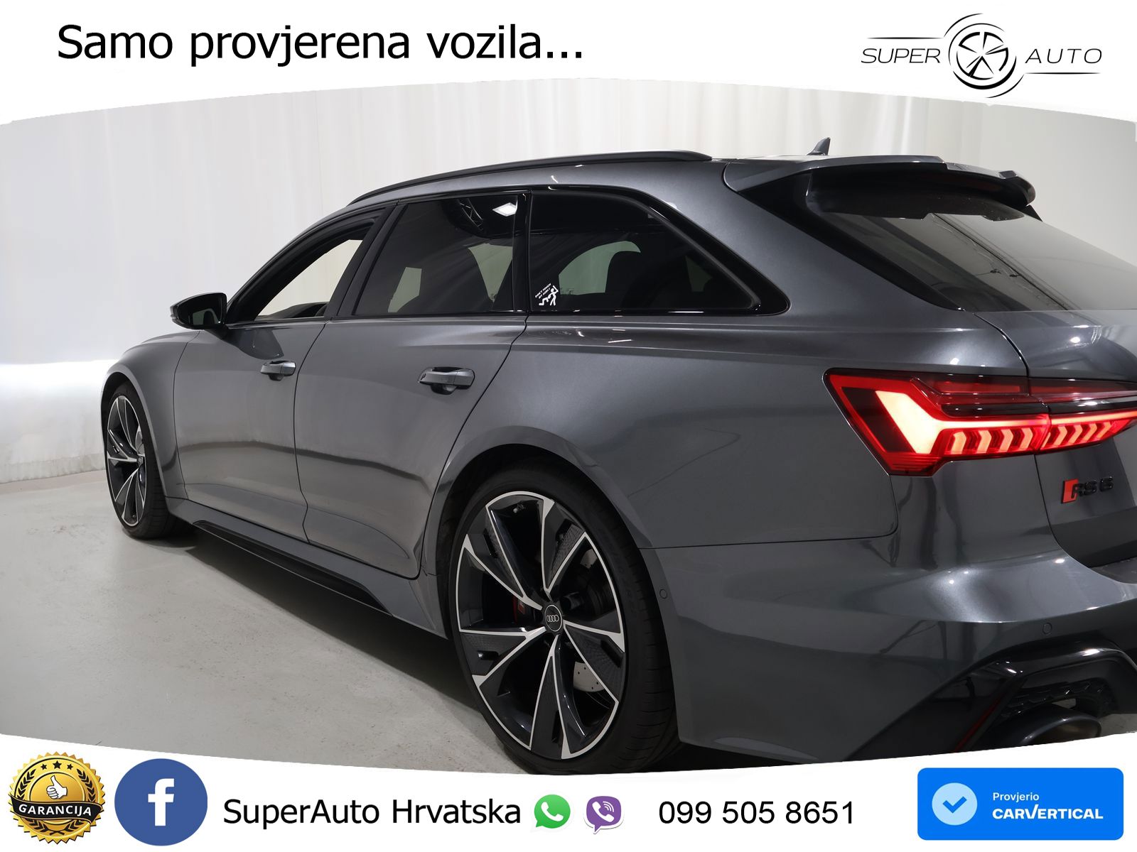Audi RS6 Avant 4.0 TFSI V8 (600 KS) quattro Tiptronic ZRAČNI+ACC+GR SJED+KAM+PANO