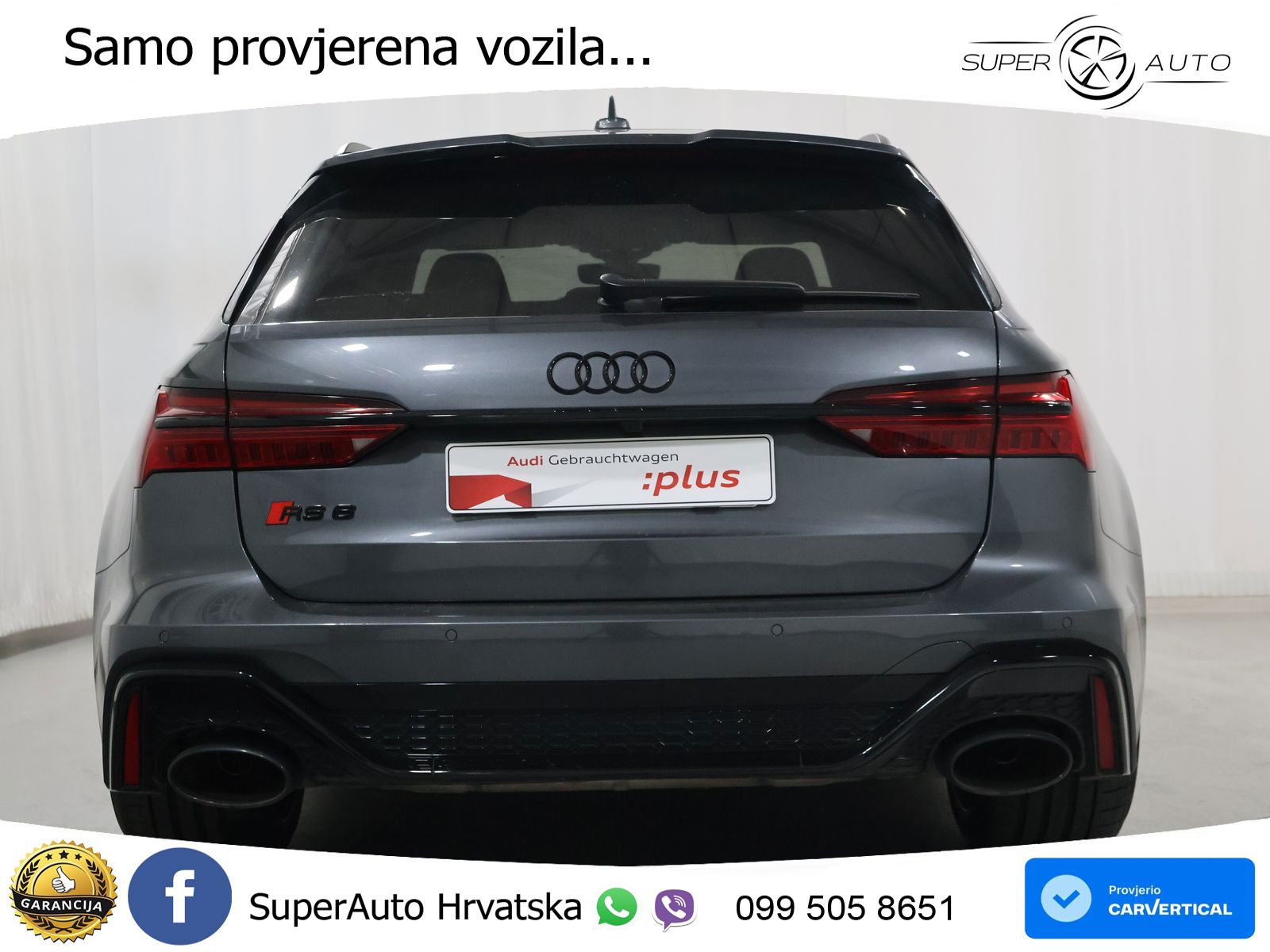 Audi RS6 Avant 4.0 TFSI V8 (600 KS) quattro Tiptronic ZRAČNI+ACC+GR SJED+KAM+PANO