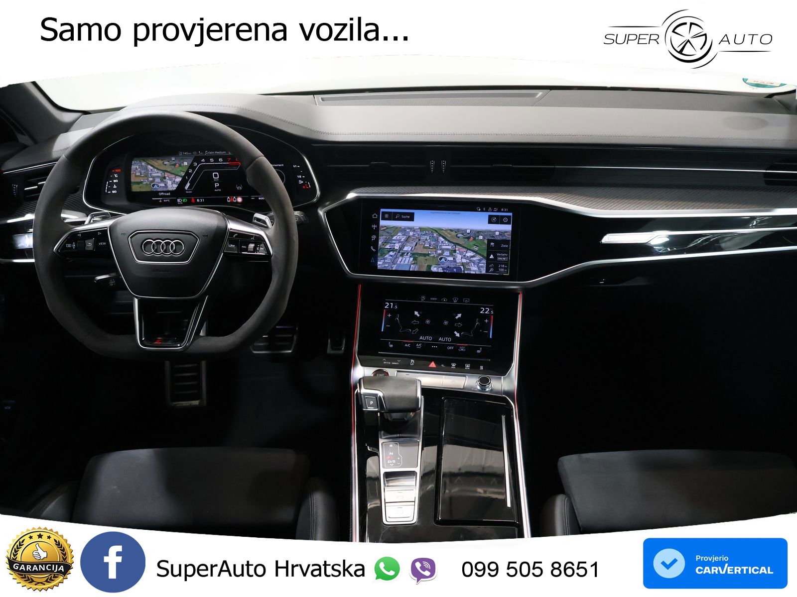 Audi RS6 Avant 4.0 TFSI V8 (600 KS) quattro Tiptronic ZRAČNI+ACC+GR SJED+KAM+PANO