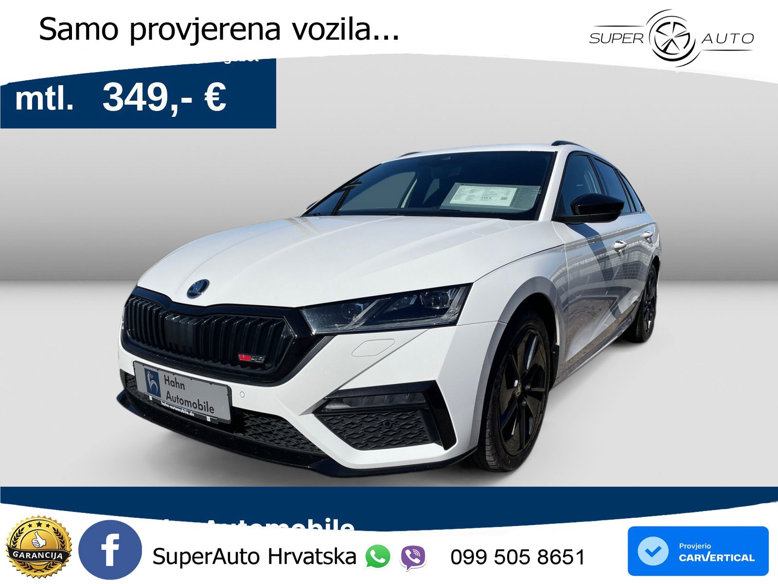 Škoda Octavia Combi RS 2.0 TSI (245 KS) DSG LED+GR SJED+ACC