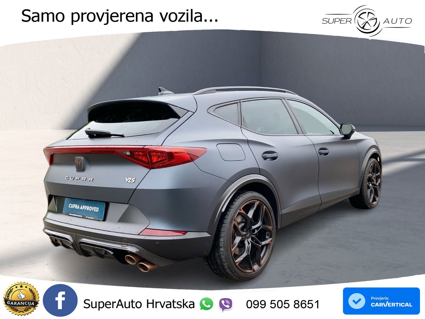 Cupra Formentor VZ5 2.5 TSI (390 KS) 4Drive DSG MATRIX+GR SJED+KAM