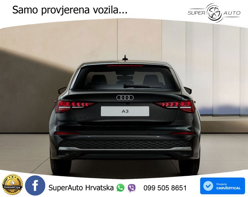 Audi A3 Sportback 30 TFSI (116 KS) Mild Hybrid S tronic LED+GR SJED+ACC