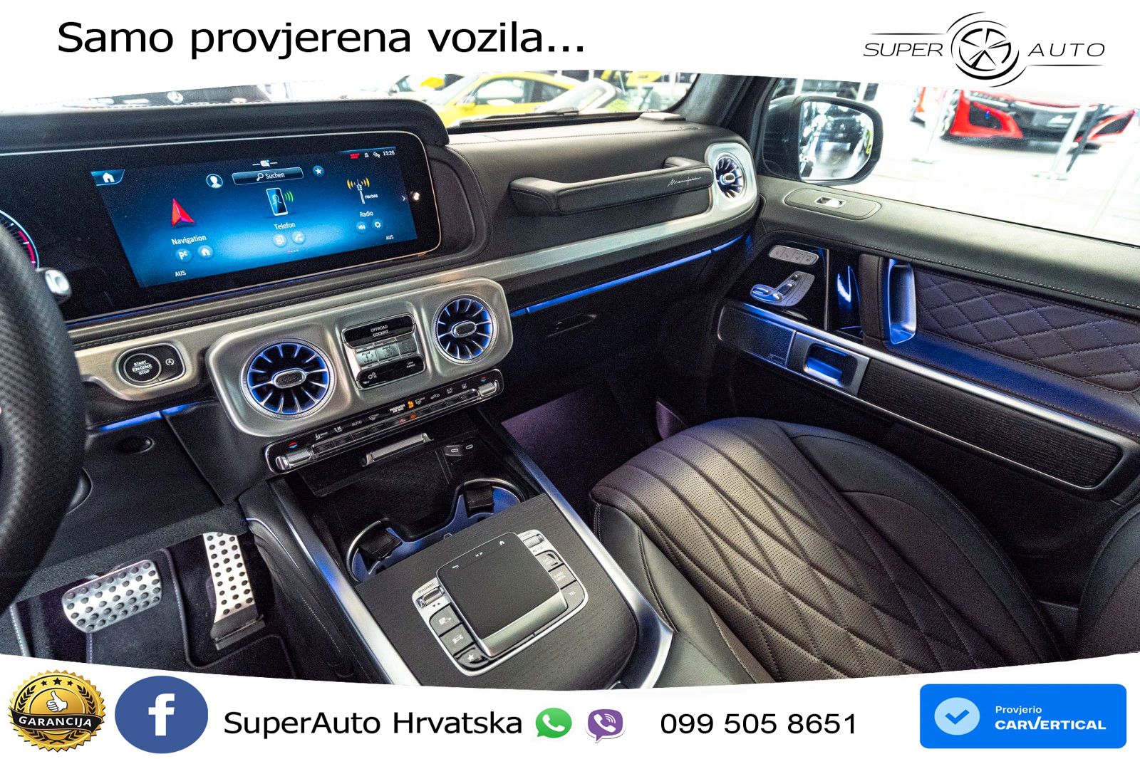 Mercedes G 450d Long (367 KS) 4MATIC 9G-TRONIC Superior ACC+HEAD+4xGR SJED+360+PANO