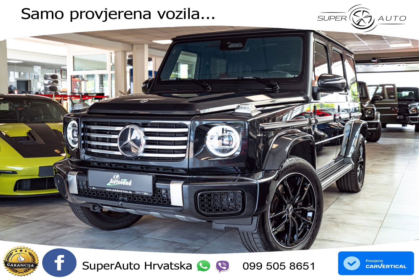 Mercedes G 450d Long (367 KS) 4MATIC 9G-TRONIC Superior ACC+HEAD+4xGR SJED+360+PANO