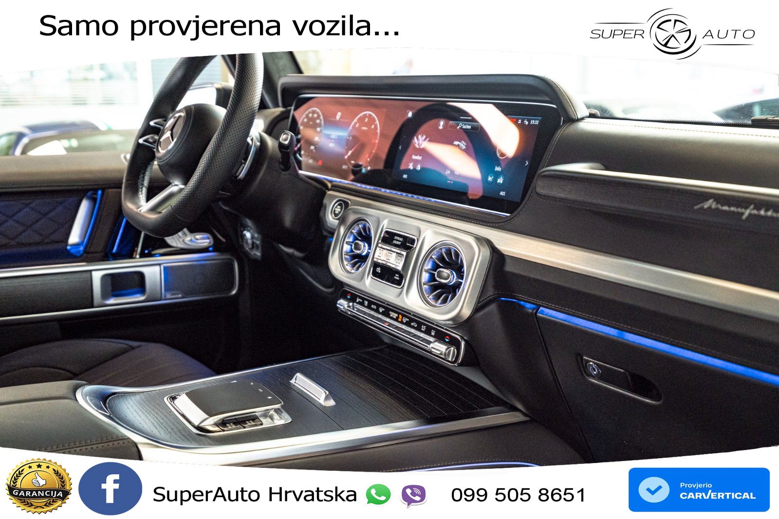 Mercedes G 450d Long (367 KS) 4MATIC 9G-TRONIC Superior ACC+HEAD+4xGR SJED+360+PANO