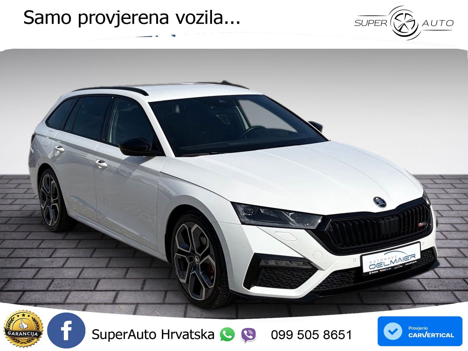 Škoda Octavia Combi RS 2.0 TDI (200 KS) 4x4 DSG LED+GR SJED+ACC