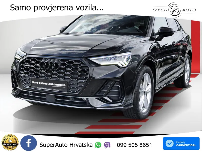 Audi Q3 Sportback 45 TFSI (245 KS) quattro S tronic S line MATRIX+GR SJED+KAM