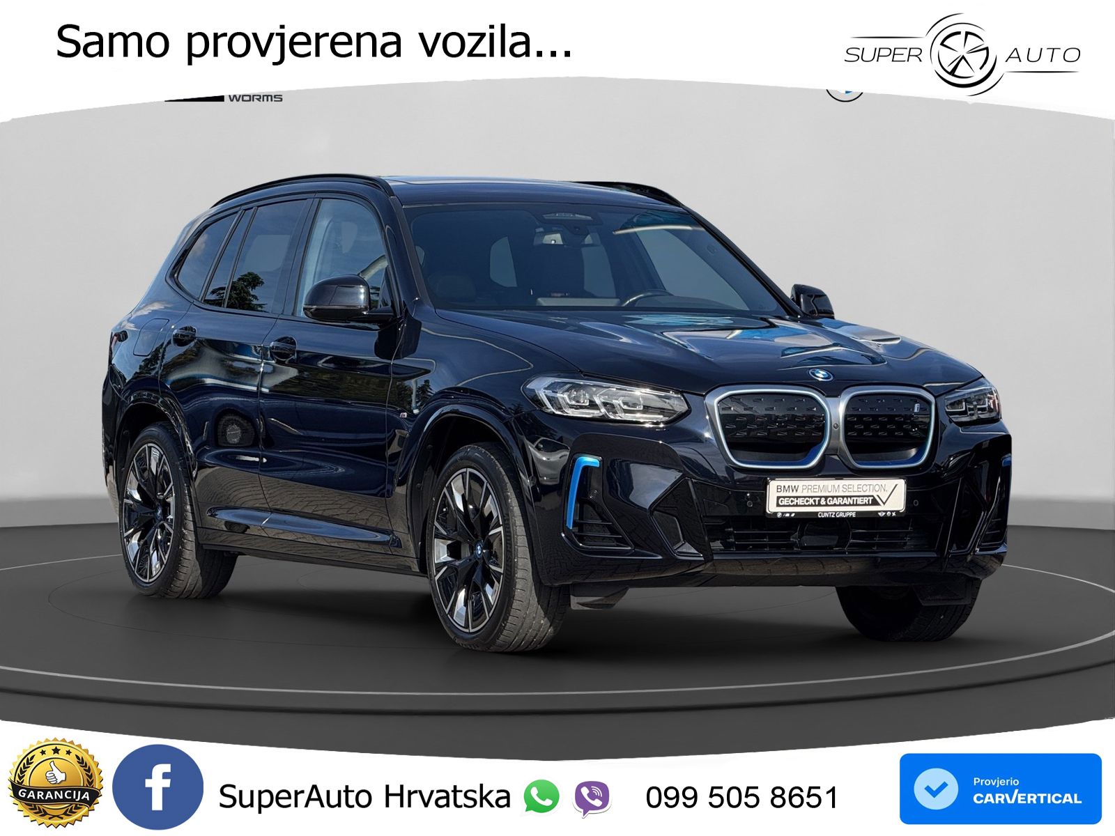 BMW iX3 80 kWh (286 KS) ACC+HEAD+GR SJED+360+PANO