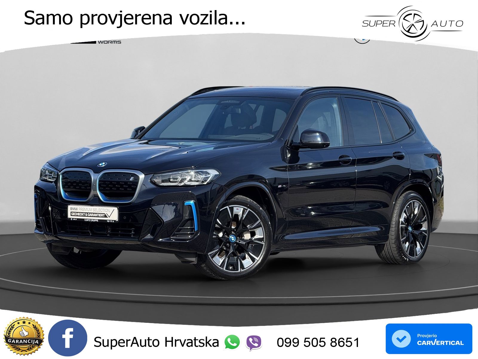 BMW iX3 80 kWh (286 KS) ACC+HEAD+GR SJED+360+PANO