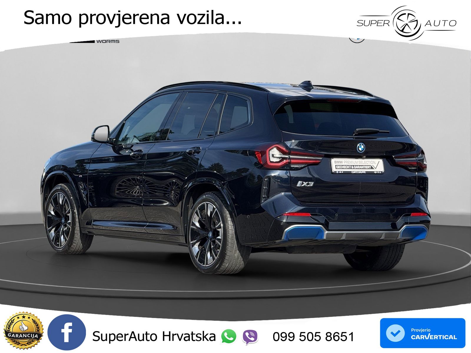 BMW iX3 80 kWh (286 KS) ACC+HEAD+GR SJED+360+PANO