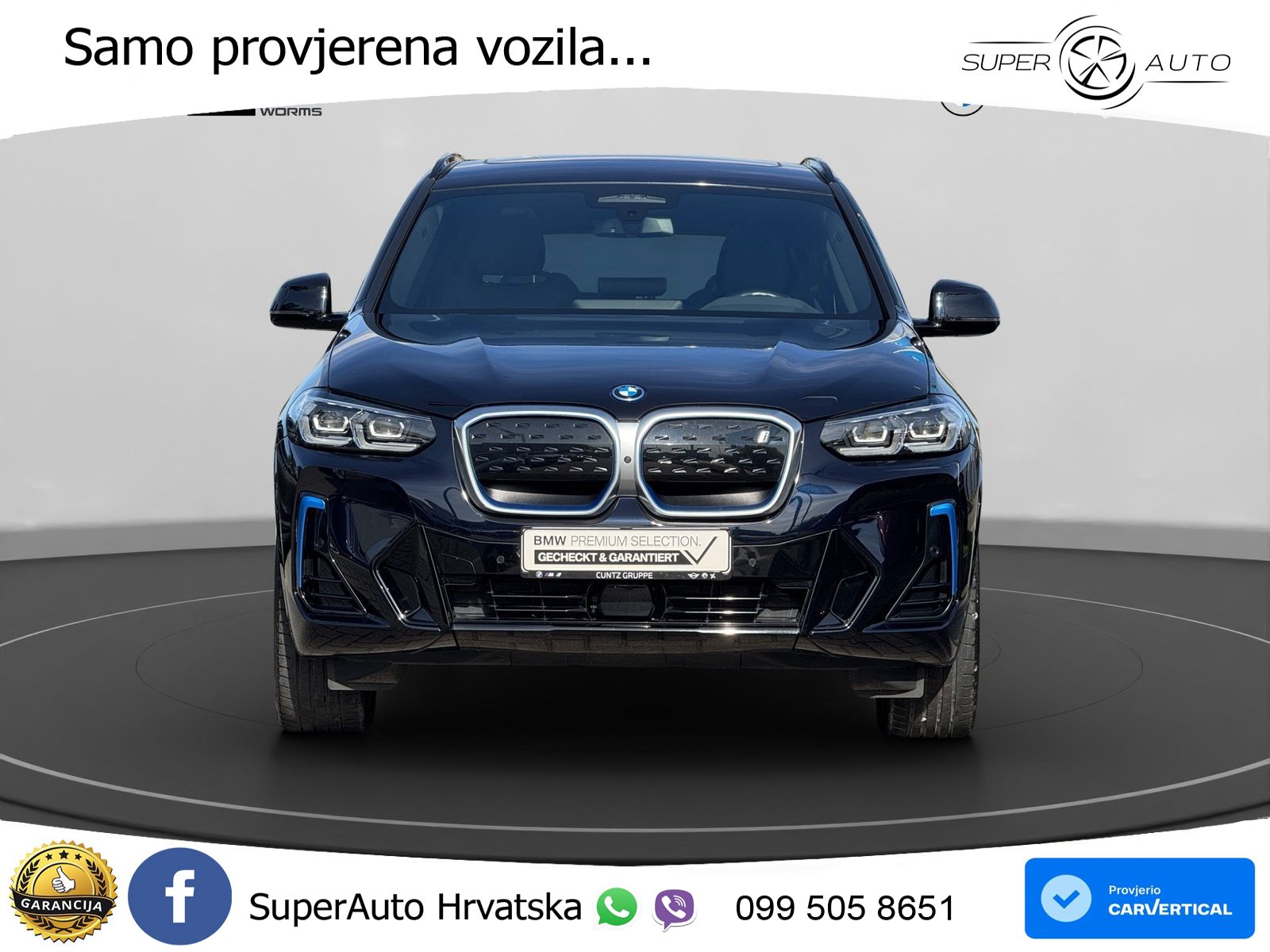 BMW iX3 80 kWh (286 KS) ACC+HEAD+GR SJED+360+PANO