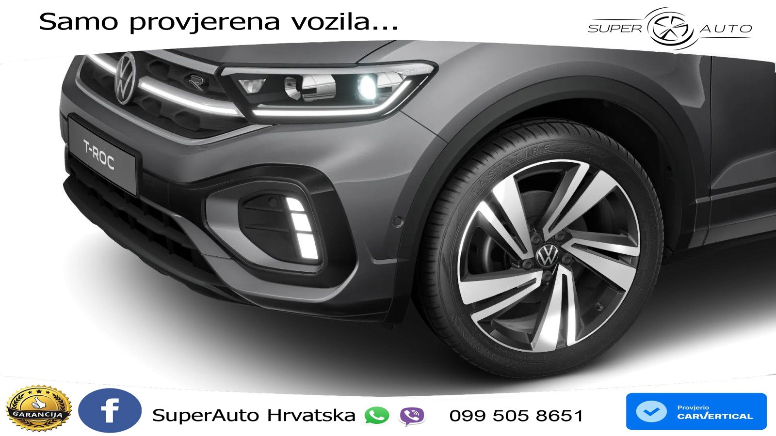 Volkswagen T-Roc 1.5 TSI (150 KS) DSG R-Line LED+GR SJED+ACC