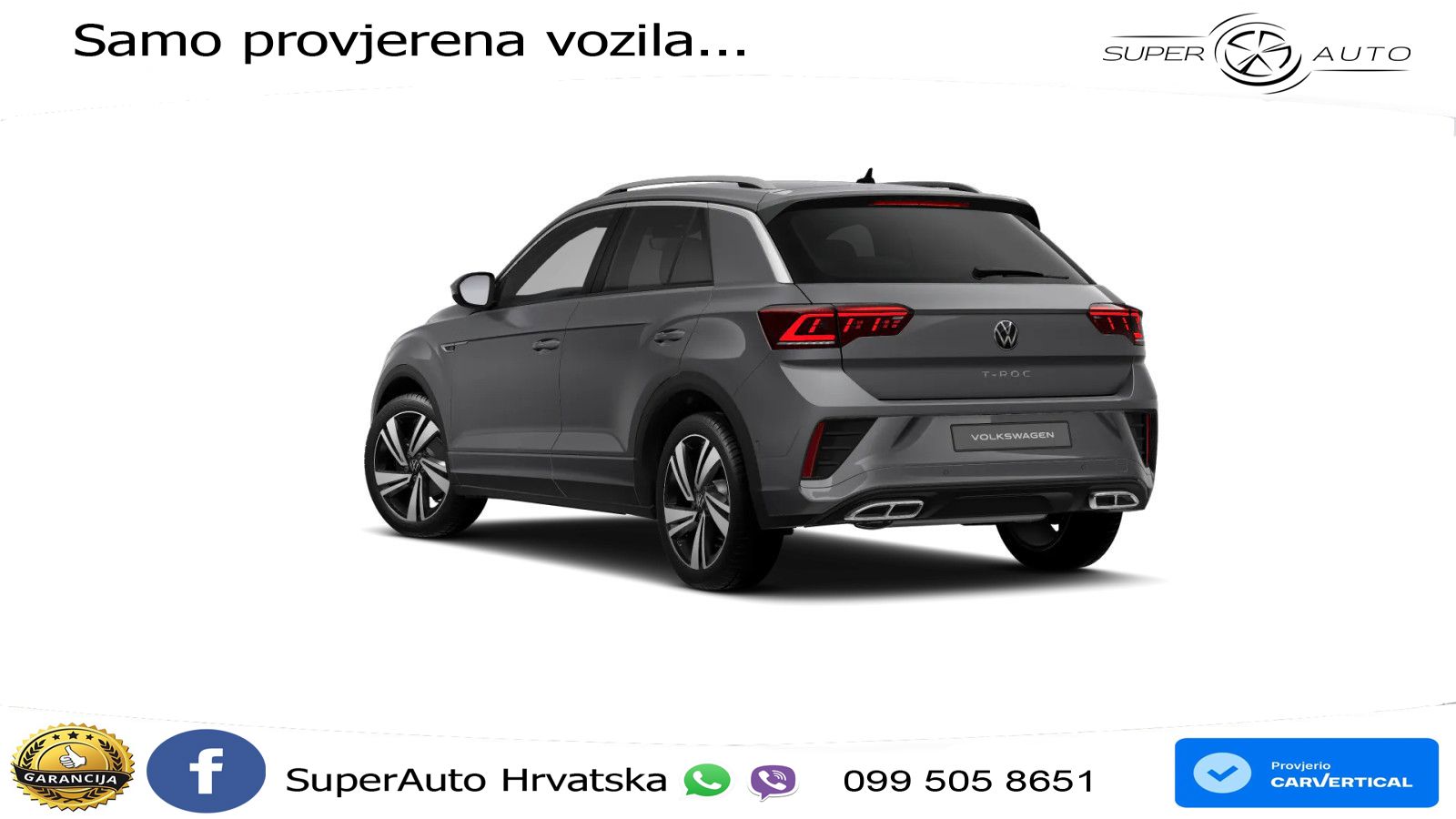 Volkswagen T-Roc 1.5 TSI (150 KS) DSG R-Line LED+GR SJED+ACC