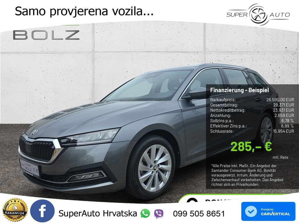 Škoda Octavia Combi 1.5 TSI (150 KS) DSG LED+GR SJED+ACC