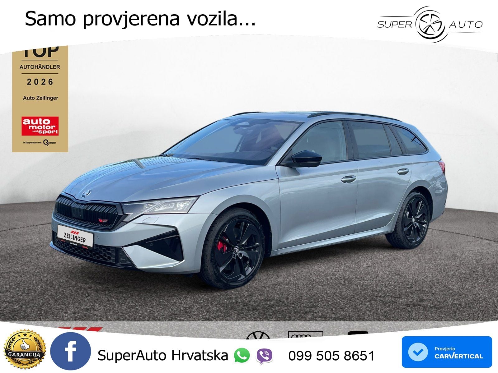 Škoda Octavia Combi RS 2.0 TSI (265 KS) DSG LED+GR SJED+ACC