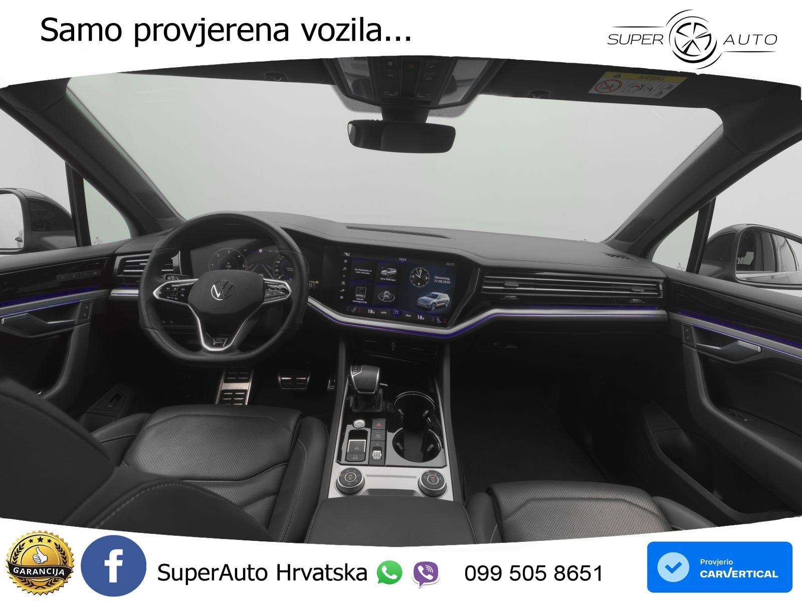 Volkswagen Touareg 3.0 V6 TDI (286 KS) 4MOTION Tiptronic R-Line ZRAČNI+ACC+4xGR SJED+KAM