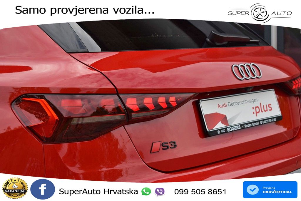 Audi S3 2.0 TFSI (333 KS) quattro S tronic MATRIX+GR SJED+KAM